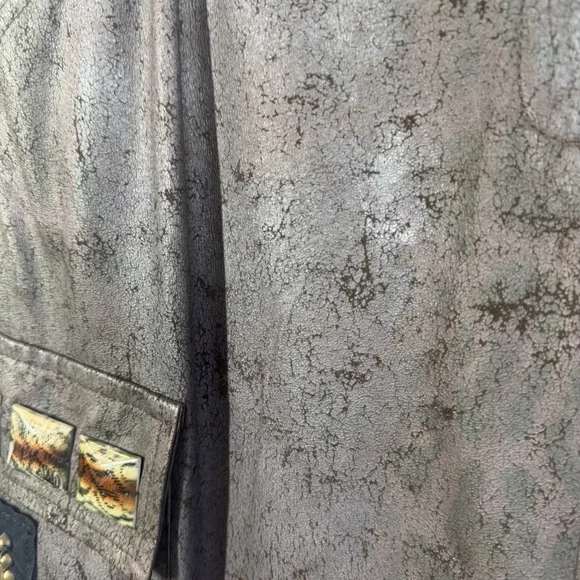 Camelot Italy Brown Cargo Midi Skirt Size S Embellished Utility Boho Grunge - Picture 7 of 16